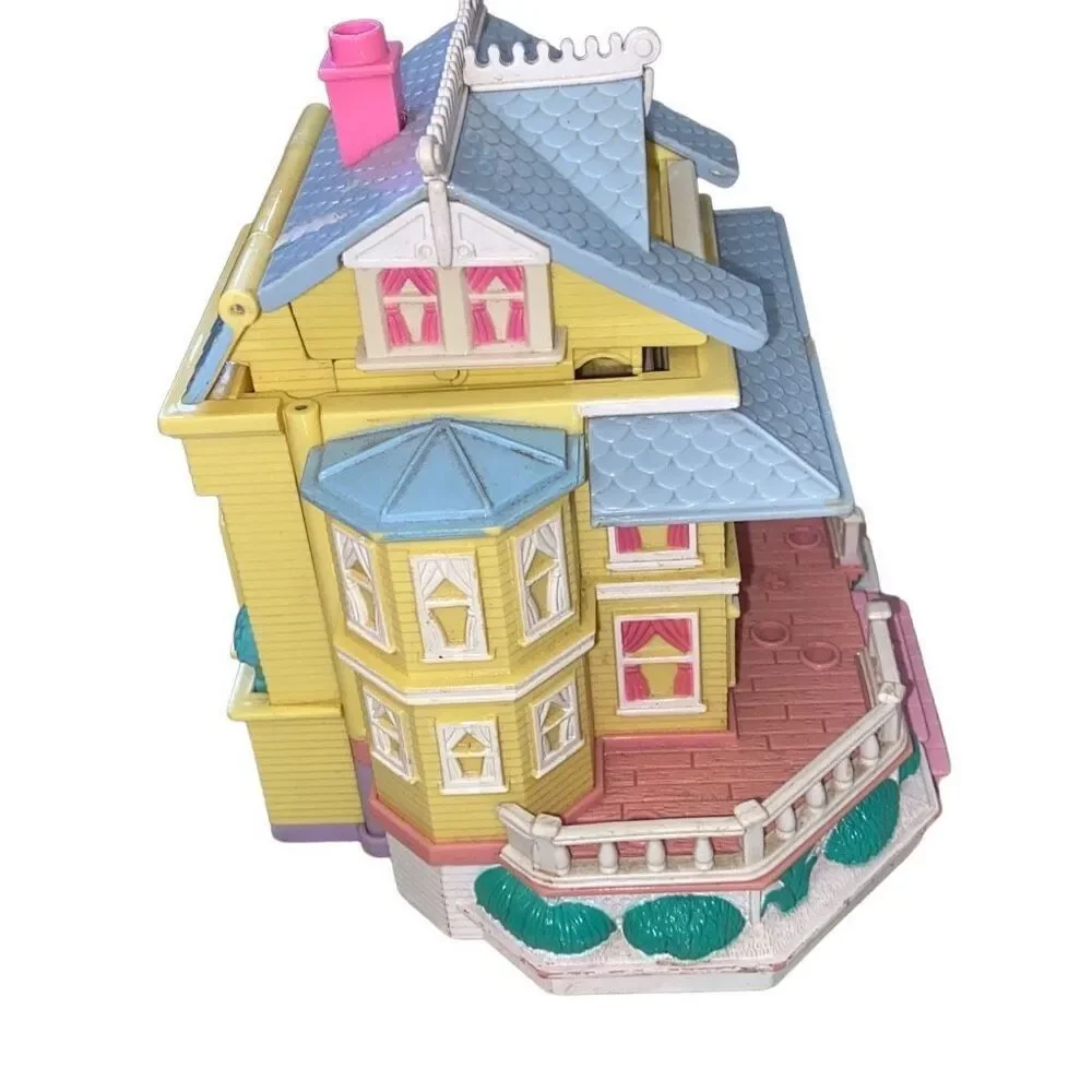 Bluebird Polly Pocket Clubhouse Pollyville Mansion Yellow Vintage 1995 GUC